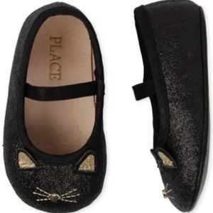 💥3/$15 Children’s Place Baby Girls Cat Ballet Flats - Black